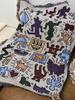 Affordable Luxury Style Graffiti Sofa Cover Art Casual Blanket Knitted Sofa Towel