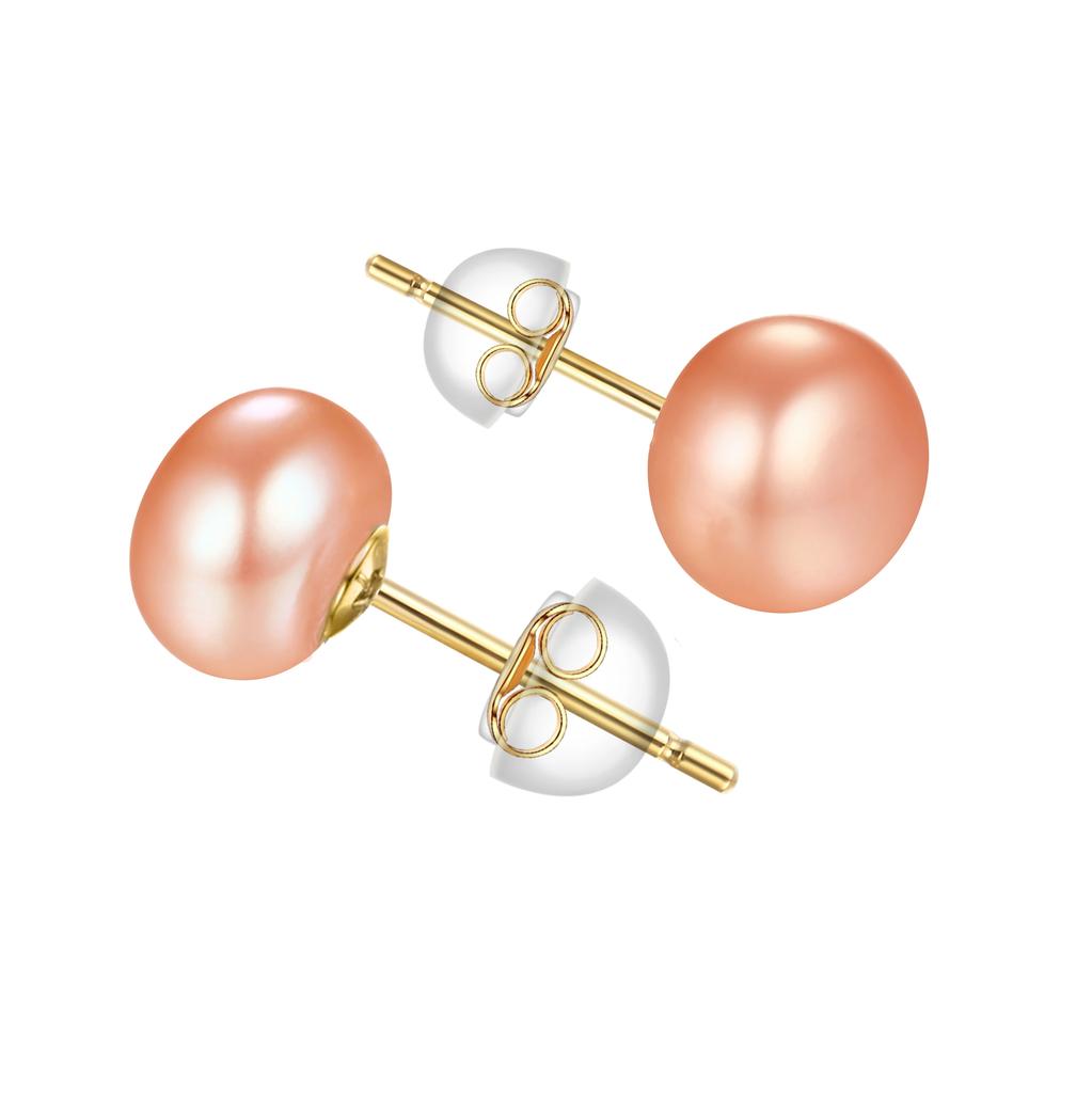 Orecchini a lobo con perle d'acqua dolce naturali in argento sterling 925 Orecchini con perle bianche coltivate per orecchini da donna Gioielli