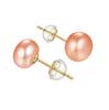 Orecchini a lobo con perle d'acqua dolce naturali in argento sterling 925 Orecchini con perle bianche coltivate per orecchini da donna Gioielli