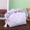 1PCS Vintage Ruffled Edges Fabric Makeup Brush Storage Pouch Cosmetic Makeup Bag For Women