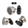 Fuel Pressure Gauge with 4AN Fuel Pressure Take Off Fitting, 0-100Psi, 1-1/2" Black Dial, 1/8"NPT Center Back Mount