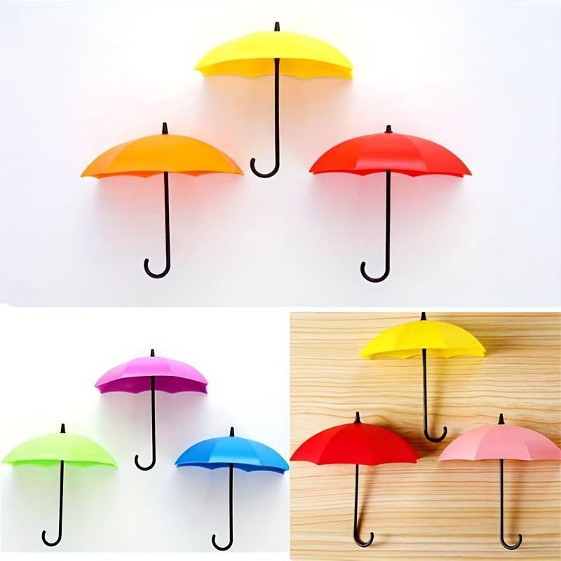 9pcs/set Umbrella Wall Hangings, Easy to Install, Traceless and Nail-Free Cute Hooks, Multifunctional Decoration for Rooms and Living Spaces