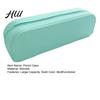 Large Capacity Pencil Case Silicone Soft Touch Bag with Zipper Portable Student Stationery Rectangular Storage Pen Pouch for School Teens Primary