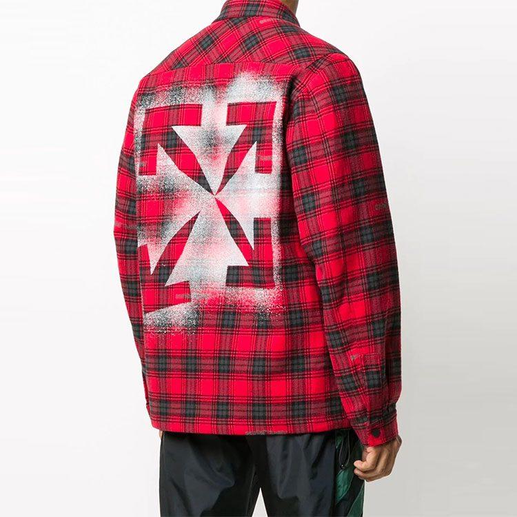 OFF WHITE FW20 Shirts Men's Red Lapel Moderate Other OMEM001E20FAB0012510