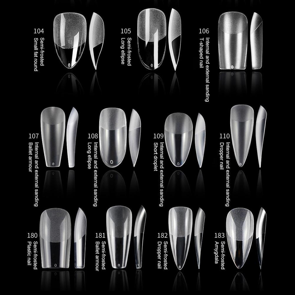 Przezroczysta, niebrudząca, matowa, noszona na całej powierzchni, pełna krycie paznokci, sztuczny manicure