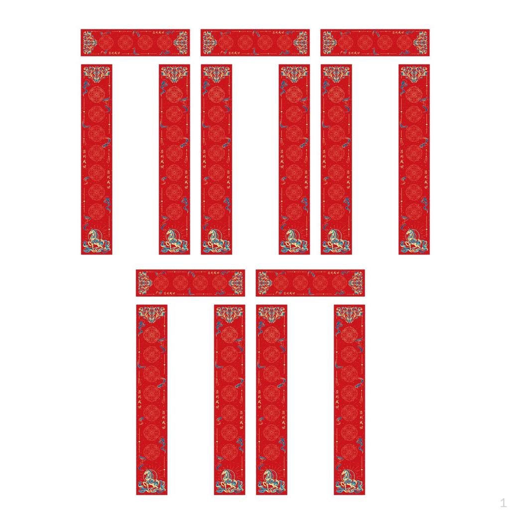 5 Sets Blank Couplet Paper Decor Chunlian Red Xuan for Store Restaurant Shop Office Home
