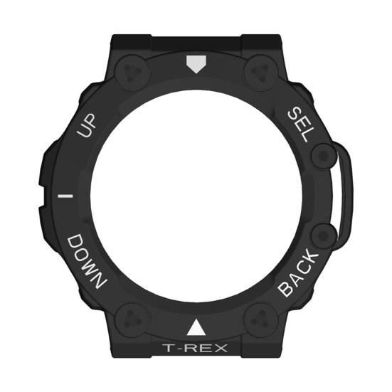 

Защитный чехол для часов Защита от царапин Ударопрочный Удобный ПК Защитная оболочка для умных часов для Huami Amazfit T-rex 2 черный белый