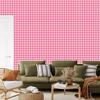 Geometric rhombus wallpaper powder pink, pink and white 50x1000
