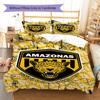 Amazonas FC Logo Muster Bettwäsche Set Bettbezug Kissenbezug Heimdeko Geschenk (1 Bettbezug + 2 Kissenbezüge, ohne Füllung)