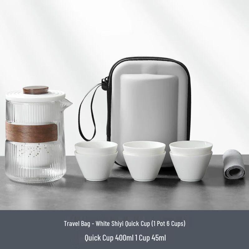 Portable Quick Brew Glass Travel Tea Set