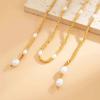 IngeSight.Z 2026 New Charm Imitation Pearl Long Tassel Necklace Women Trendy CCB Beads Y-shaped Necklace Elegance Jewelry Gifts
