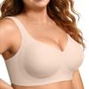 Reggiseno da Donna Taglia Plus in Gel Senza Ferretto Stile Sling Supporto Senza Cuciture Copertura Completa Push Up Reggiseno Comodo
