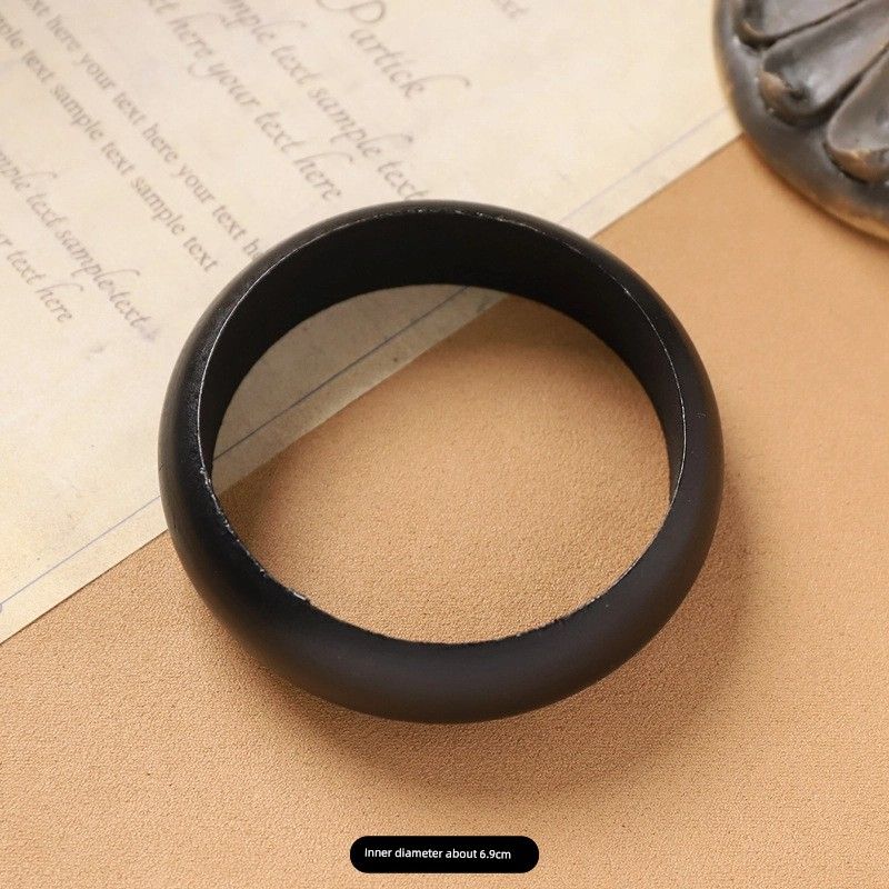 Bohemia Style Fashion Fashion Square Ethnic Style Brown Wood Stylish Wide Bracelet Retro Hand Jewelry