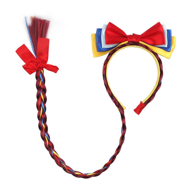 Klasyczna Czerwona 6" Duża Cekinowa Kokarda Opaska do Włosów Dziewczynki Urodziny Festiwal Opaska Dzieci Impreza Cosplay DIY Akcesoria do Włosów Femme