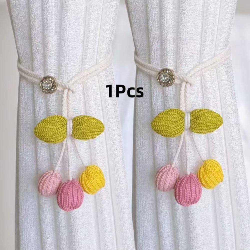

1 шт. Зажимы для штор в форме цветка, держатели для шторной веревки в форме тыквы, для детской комнаты 1Pcs-01