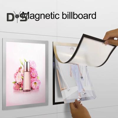 Cadre autocollant magnétique pour photos et documents, avec couvercle transparent, pour affichage mural