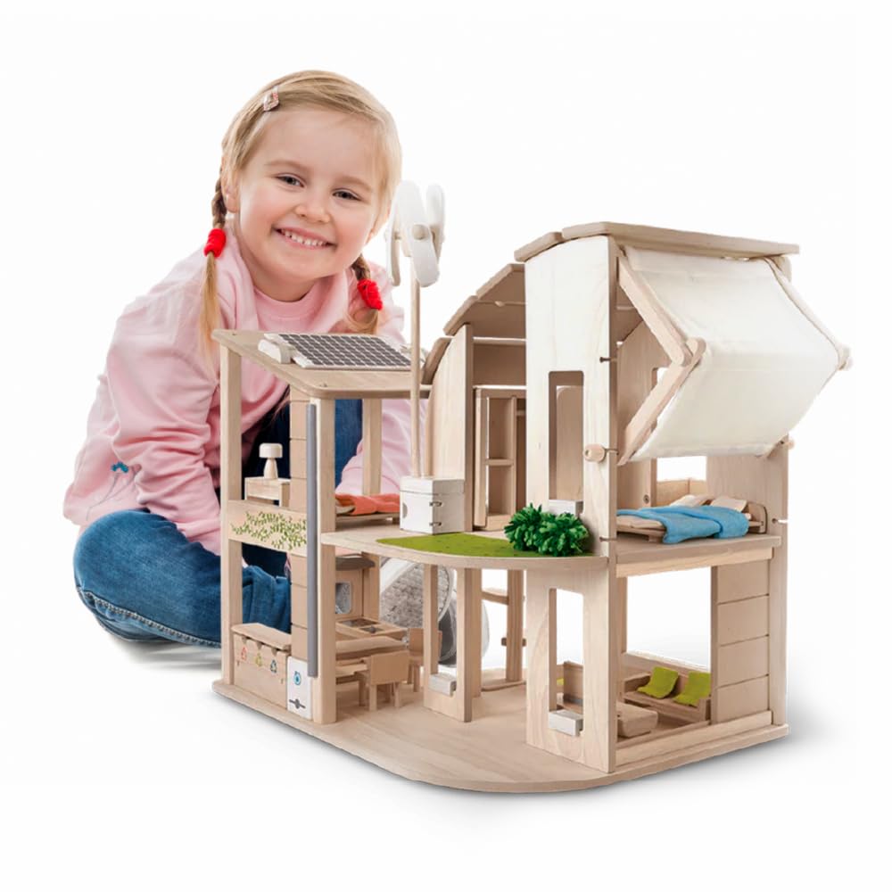 

PLANTOYS 7156 Green Dollhouse with Furniture