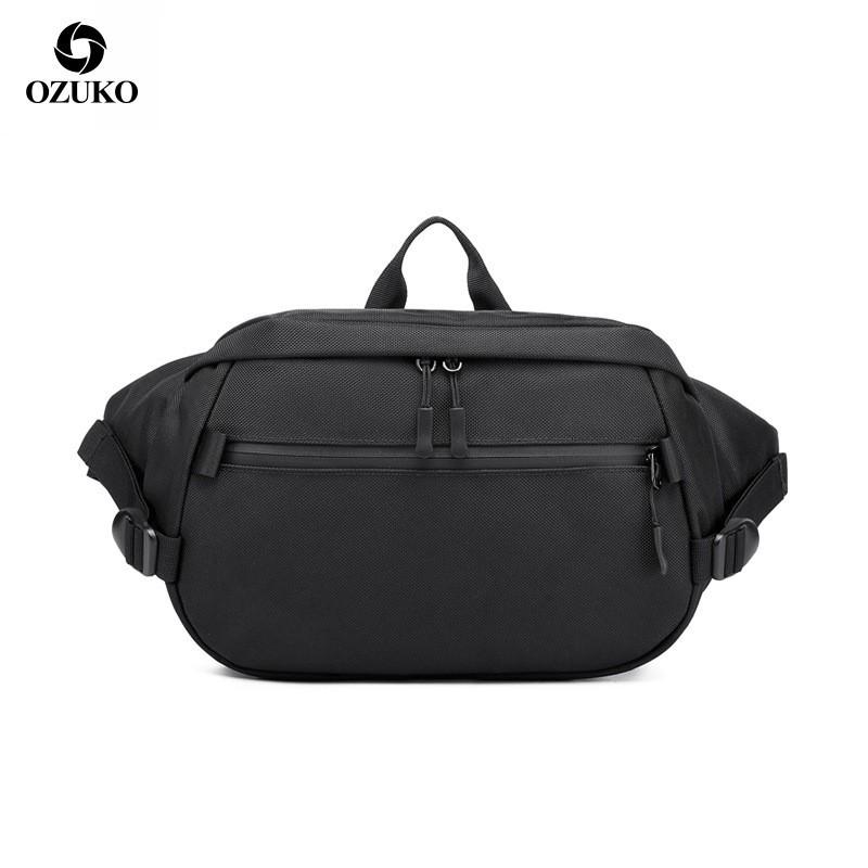 Men s Waist Bag New Sports Cross-body Large-capacity Waterproof Oxford Cloth Multi-function Shoulder