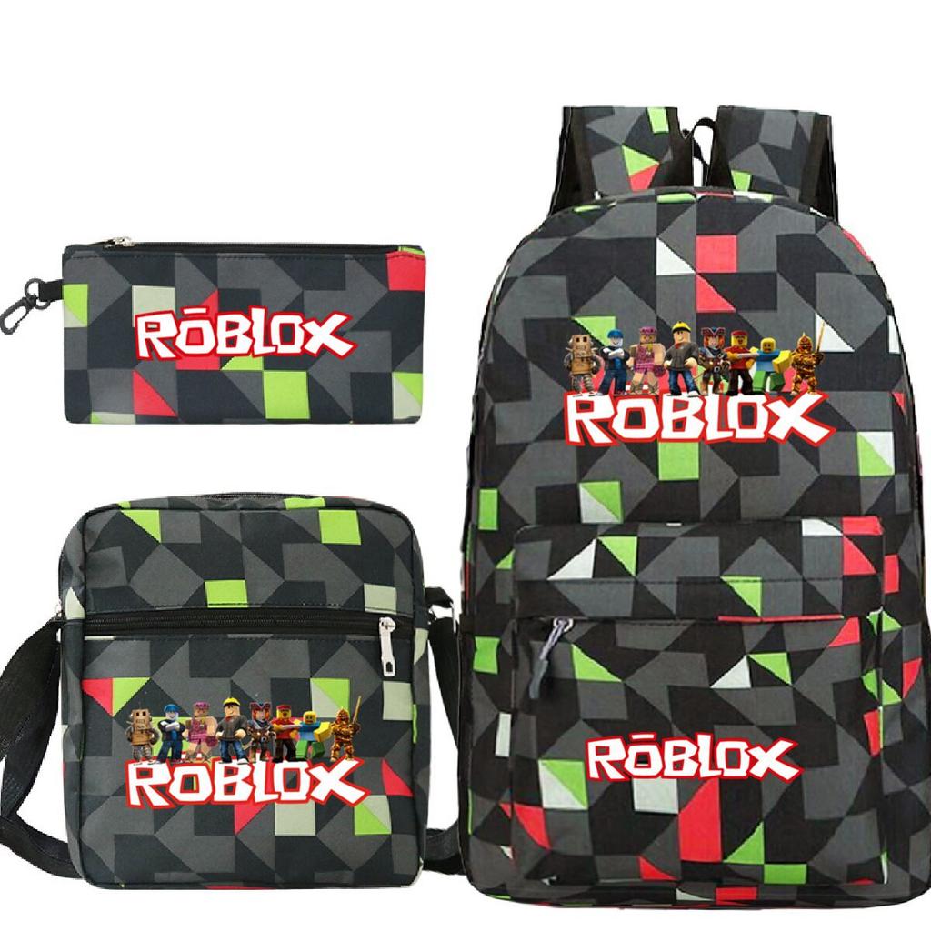 Primary And Secondary School Students Casual Schoolbag Three-Piece Cartoon Game Merchandise Printed Children'S Fashion Backpack