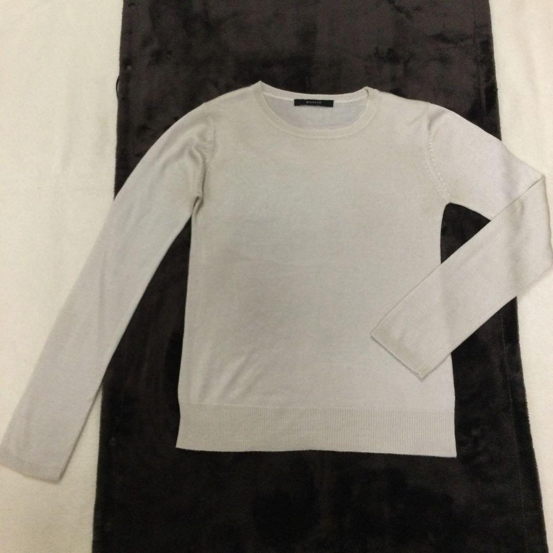 moussy gray knit long sleeve