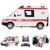 1:36 Sykehusredningsambulanse Støpt Legeringsmodell Med Trekk-tilbake Lyd Lys For Barn Leker