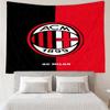 AC Milan Print Tapestry, Backdrop, Easy Setup, Ideal for Bedroom, Office & Living Room, with Aesthetic Wall Hanging Decor.
