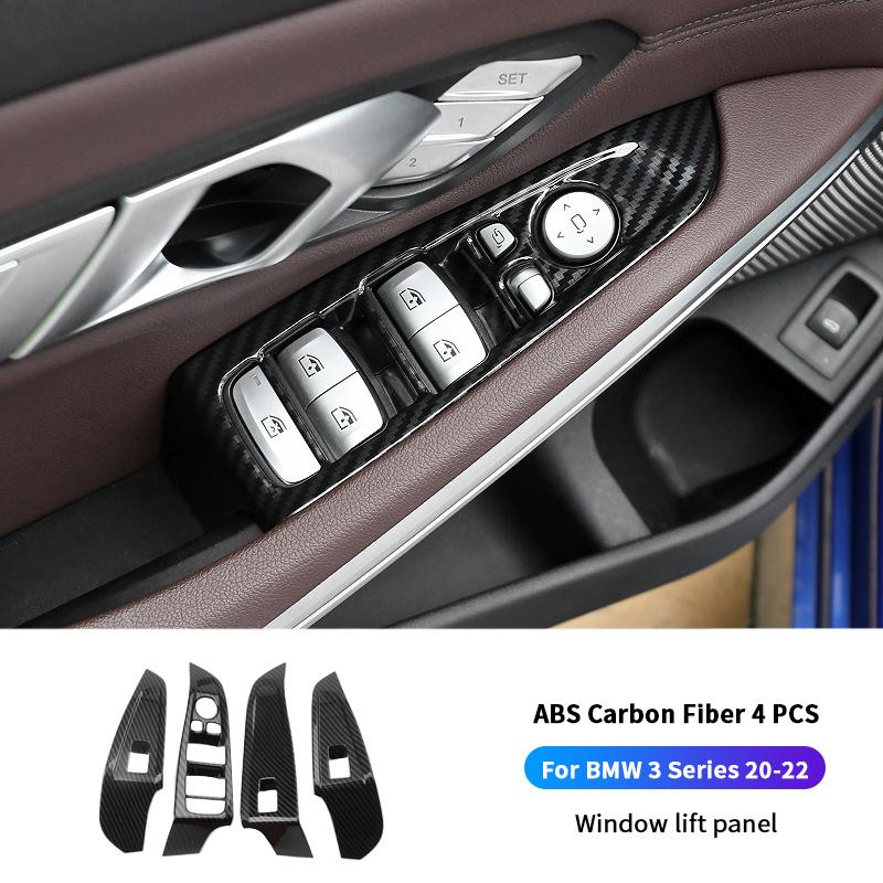 For BMW 3 Series G20 19-22 Carbon Fiber Color Center Gear Shift Panel Decorate Cover Shift Lever Panel Trim