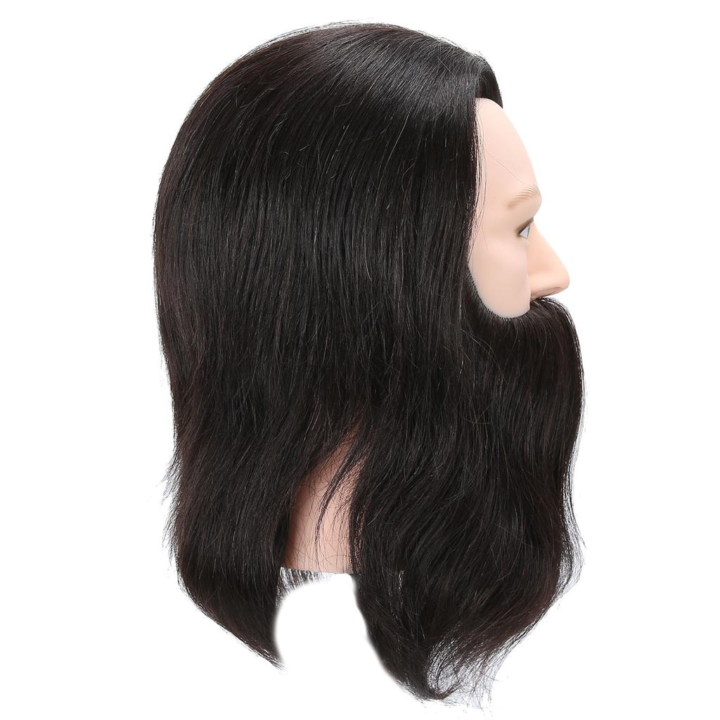 Salonová pánská figurína Vlasy z lidských vlasů Cvičná kadeřnická hlava pro styling