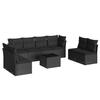 VidaXL Salon de jardin 9 pcs avec coussins noir résine tressée 3217455
