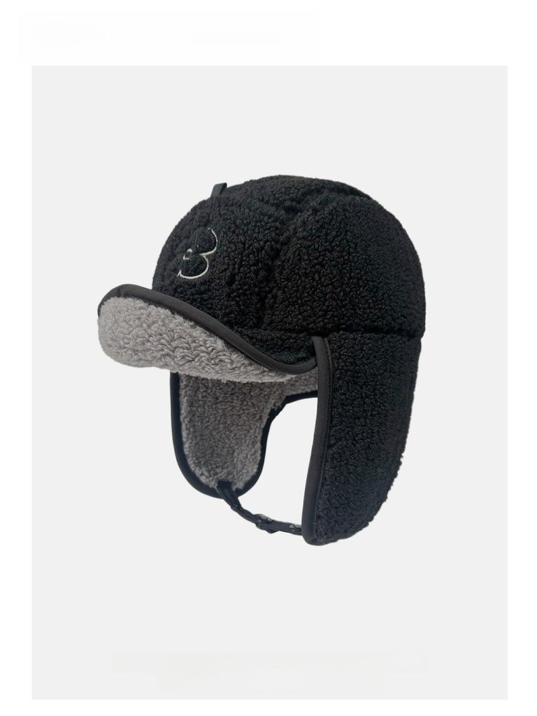 Winter Fluffy Embroidered Chenille Warm Earflap Cap For Men Women Outdoor