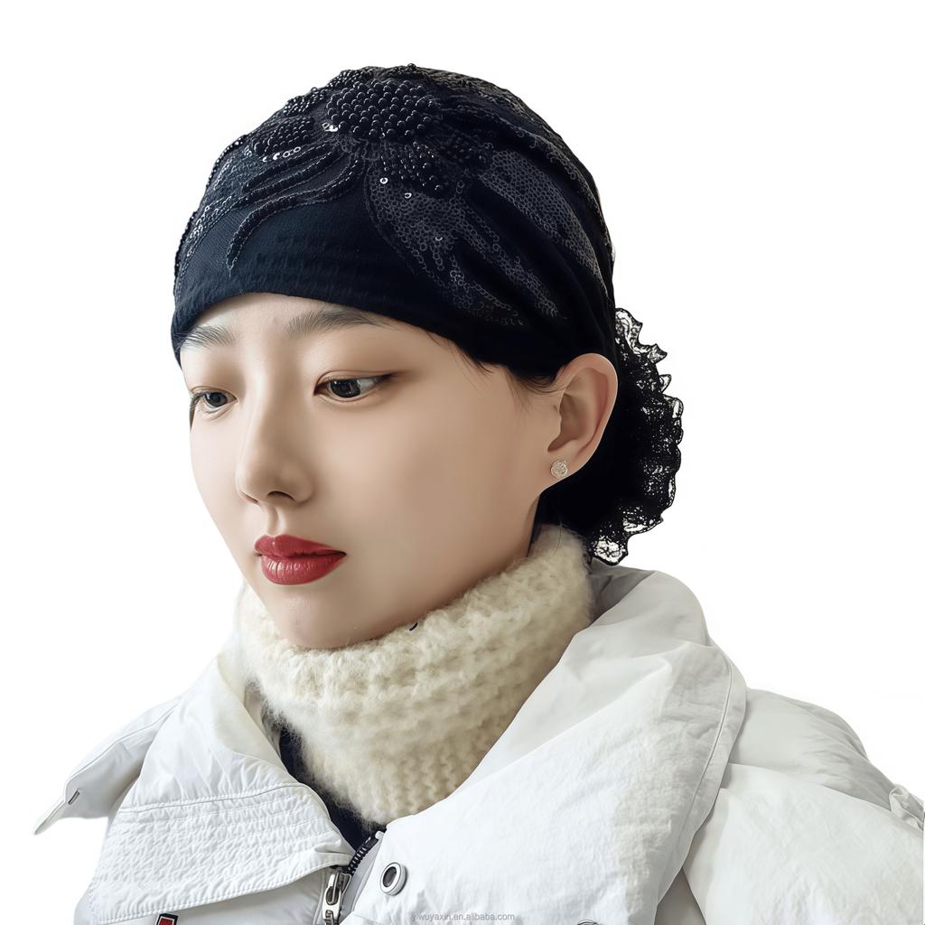 Eco-Friendly Breathable Polyester-Cotton Turban Cap Muslim Headscarf Hijab Inner Bonnet Arab Head Wrap Indian Women Travel