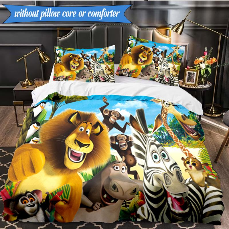 Penguins dventure 3pcs K-pop music group Bedding set,Ideal for Bedroom, Dormitory,Including Duvet Cover And 2pcs Pillowcases,Fan gifts