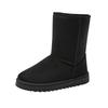 New Cotton Boots Fashion Versatile Casual Women Boot Simple Retro Snow Boots Daily Office Lady Mid Length Boot Warm Women Shoes