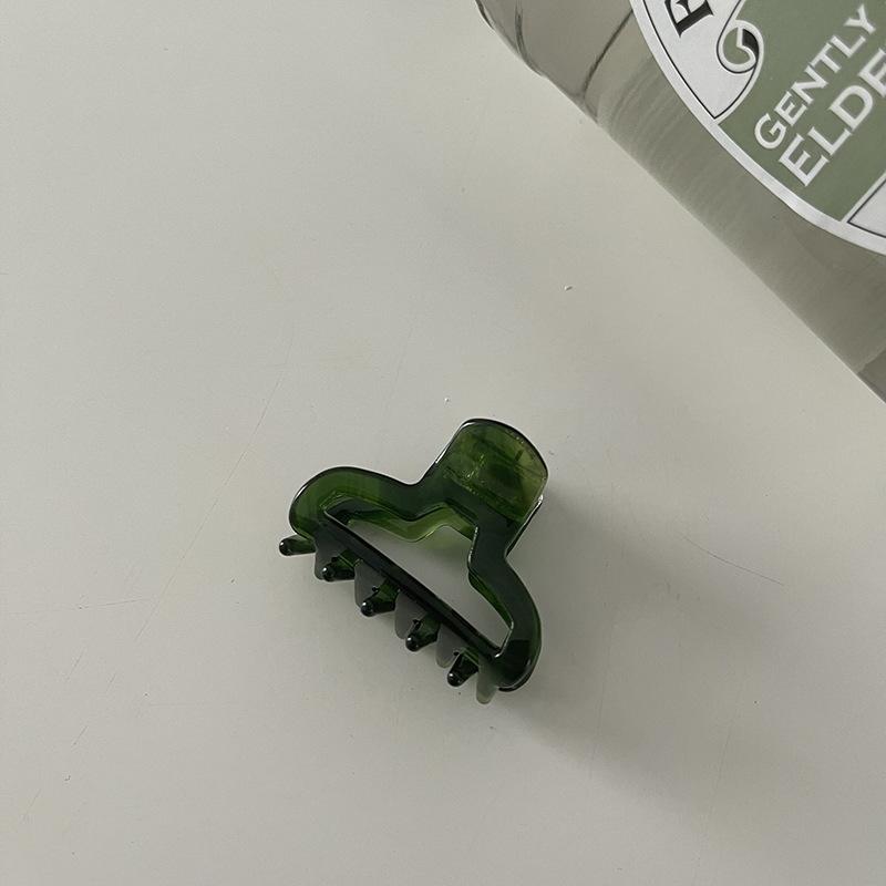 Hochwertige grüne Twill-Acetat-Klammer sanfte Hinterkopf-Haarklammer Bade-Haarklammer Haarnadel Kopfschmuck
