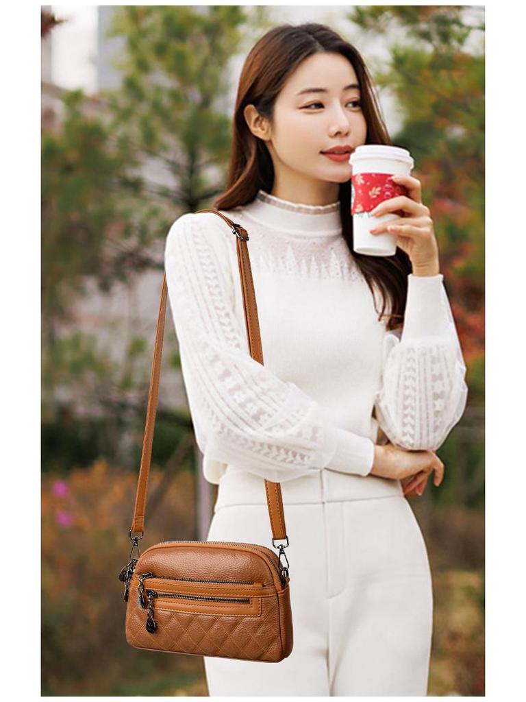 2025 Fashion Diamond Lattice Women's Crossbody Bag: Trendy, High-End Casual Shoulder & Phone Bag