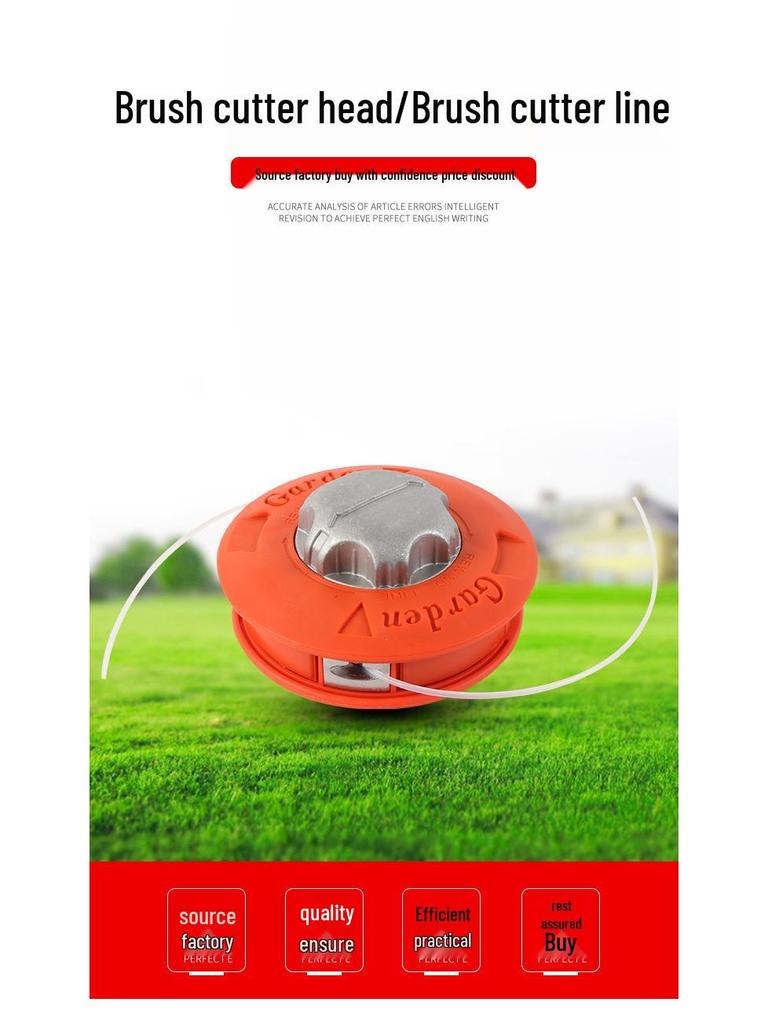 Garden Lawn Mower Accessories: Brush Cutter, Trimmer Lines, and Trimmer Heads.