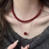 Kpop Punk Rock Heart Cross Star Pendant Beaded Necklace For Women Men Cool Hip Hop Street Grunge Y2K Charms Jewelry Accessories