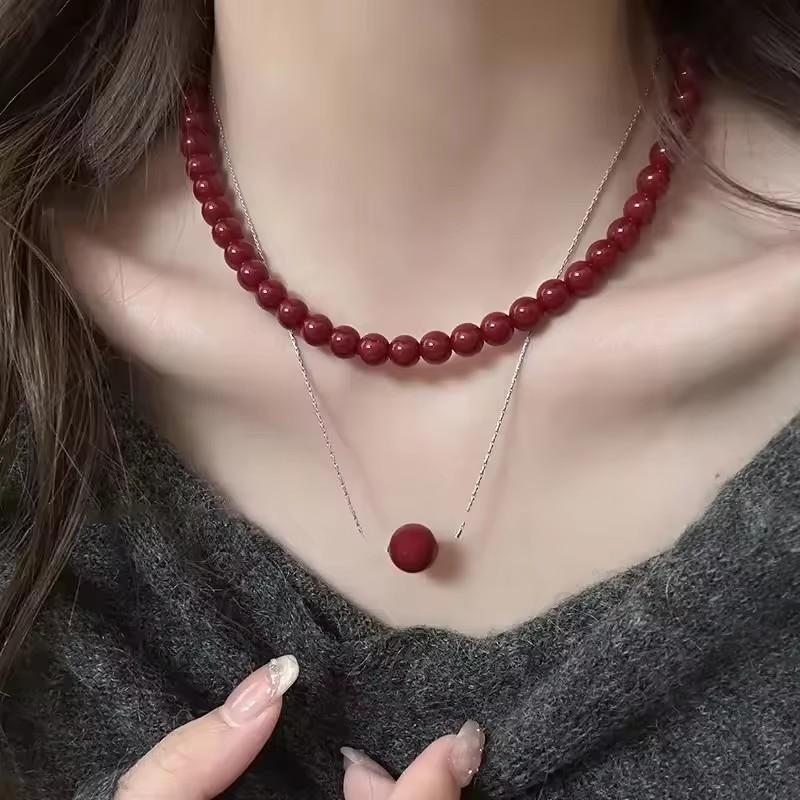 Kpop Punk Rock Heart Cross Star Pendant Beaded Necklace For Women Men Cool Hip Hop Street Grunge Y2K Charms Jewelry Accessories
