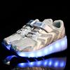 New Children's Single-wheel Runaway Shoes Double-wheel Luminous Shoes USB Charging Light Shoes LED Various Light Modes