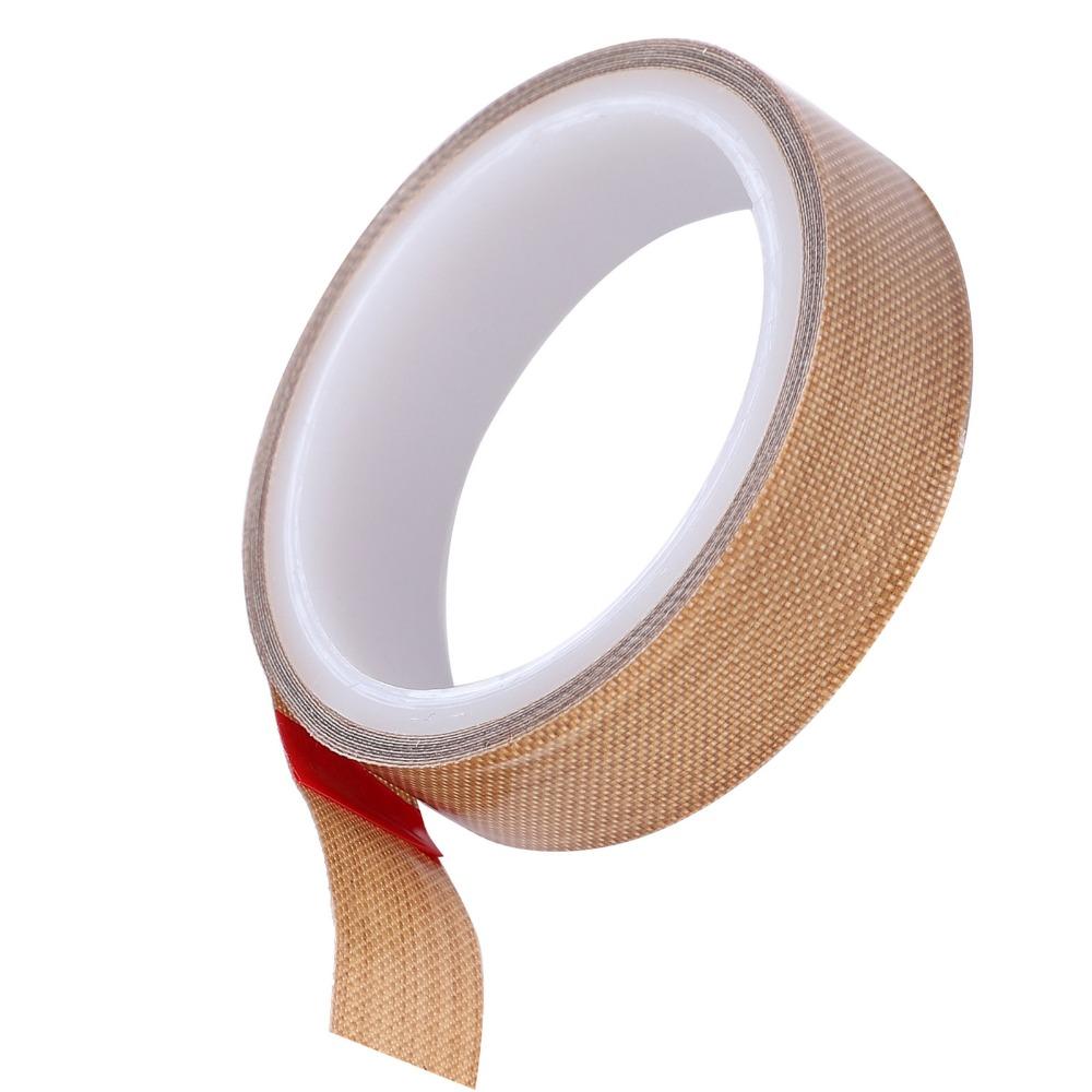 PTFE Coated Fiberglass PTFE Tape 2-inch x 33 Feet x 0.18mm 1 inch x 33 ft x 0.18mm High Temperature Tape Brown Silicone Adhesive