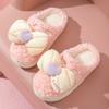 2025 winter new cotton slippers indoor non-slip cute warm plush eva bow cotton mop