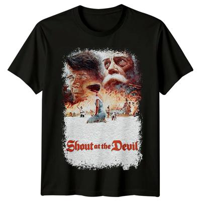 Shout At the Devil (1976) Movie Poster Inspired 100% Cotton T-shirt Mens Tees Top Retro Tee Unisex