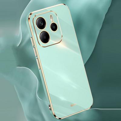 For Xiaomi 14T Pro 13T Poco X6 M6 Pro X5 Redmi 14C 13C Note 14 Pro 13 12 11 Case Plating Glossy TPU Shockproof Soft Slim Solid Color Phone Cover