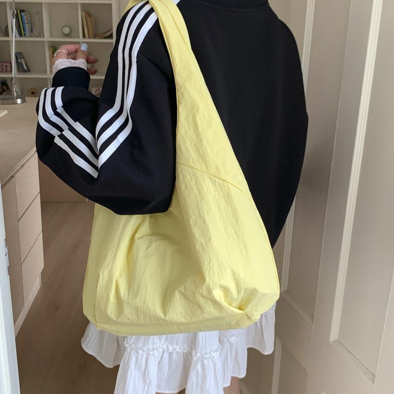 Canvas bag women's large-capacity new summer versatile simple shoulder underarm bag college student tote bag
