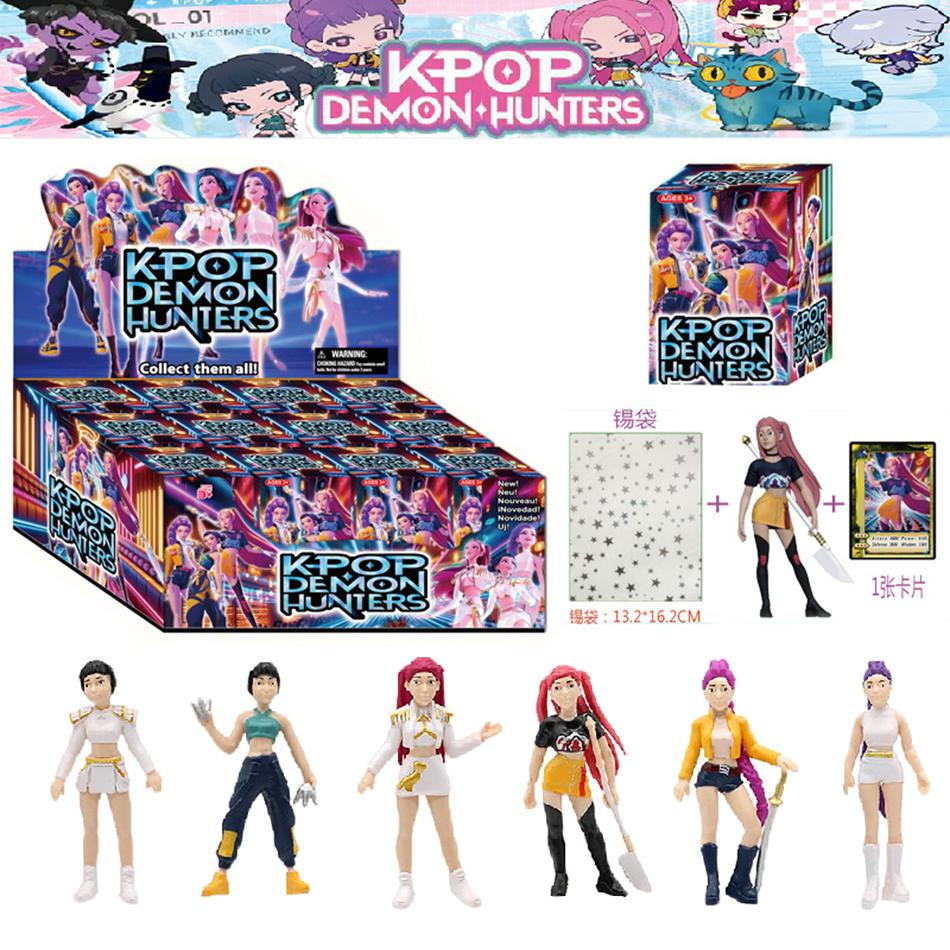 1-24 Stück Kpop Dämonenjäger Blind Box Figur Spielzeug Derpys Tiger Rumi Mira Zoey Sussy Figur Puppe Für Fans Weihnachten Geburtstag Geschenk