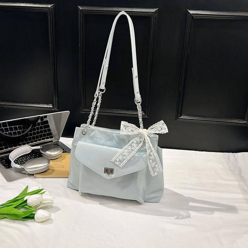 Large-capacity Bow Tote Bag, Fashionable Soft Leather Single-shoulder Crossbody Bag