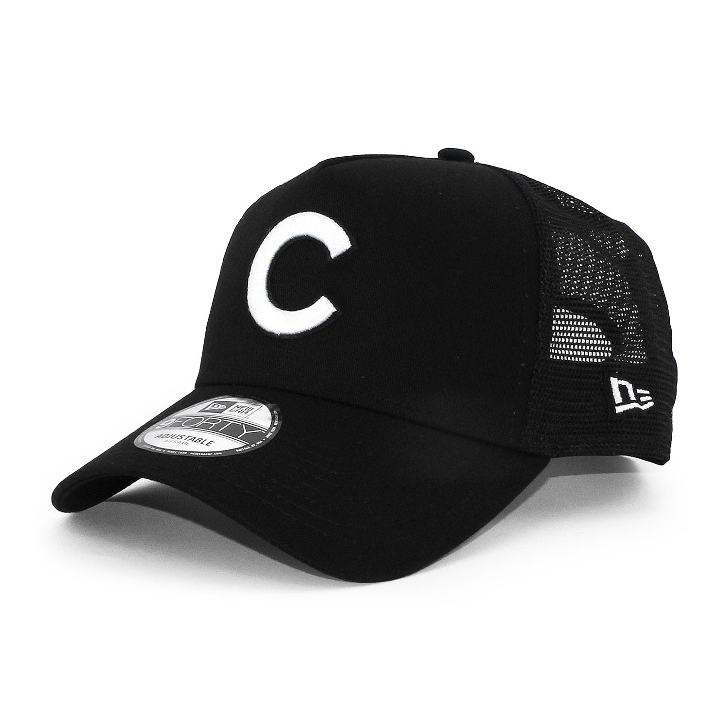 

New Era 9FORTY Chicago Cubs MLB TRUCKER MESH CAP Черная 940AF Кепка тракер A-FRAME [Б/у] чёрный