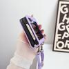 Applicable To Samsung Z Flip6 Mobile Phone Case Zflip5 Solid Color New Magnetic Suction Leather Case Diagonal Straddle Rope Mobile Phone Case