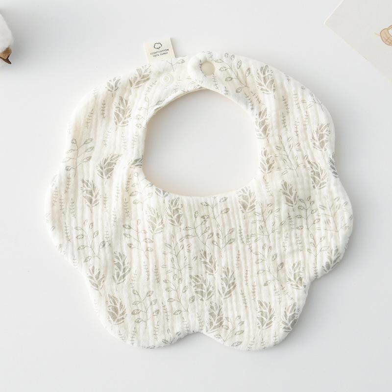 360-Degree Pure Cotton Petal Baby Drool Bib