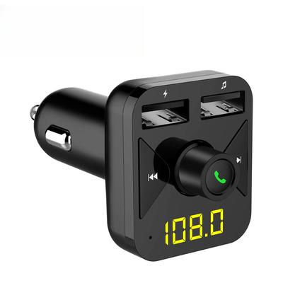 Ładowarka Samochodowa Transmiter FM Zestaw Głośnomówiący Samochodowy Odtwarzacz MP3 Bluetooth 5.0 Stereo Modulator FM USB Szybkie Ładowanie Adapter Samochodowy Bluetooth